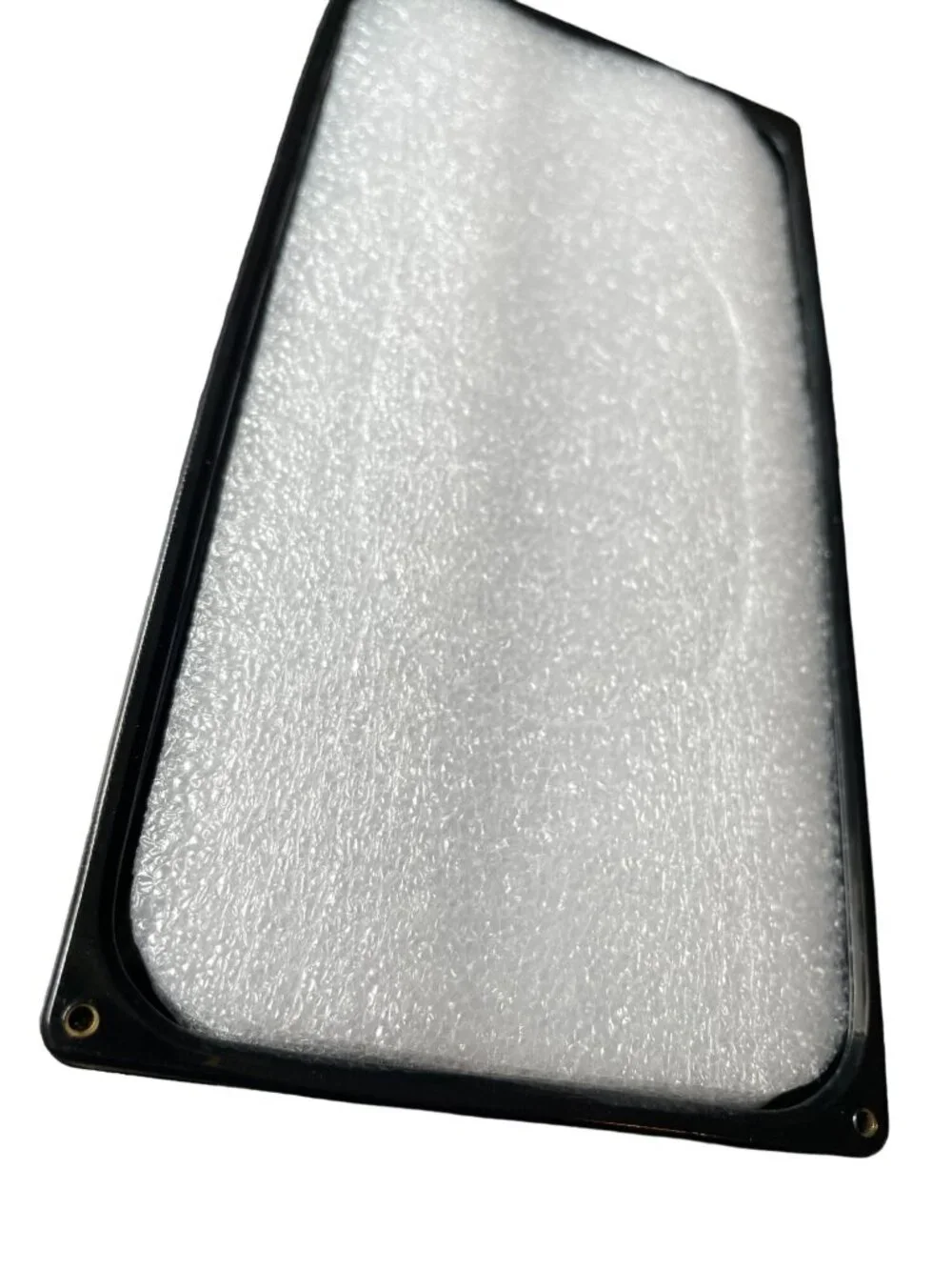 Black Quilted Leather‑Style Phone Case – Diamond Stitch Pattern, Camera Cutout